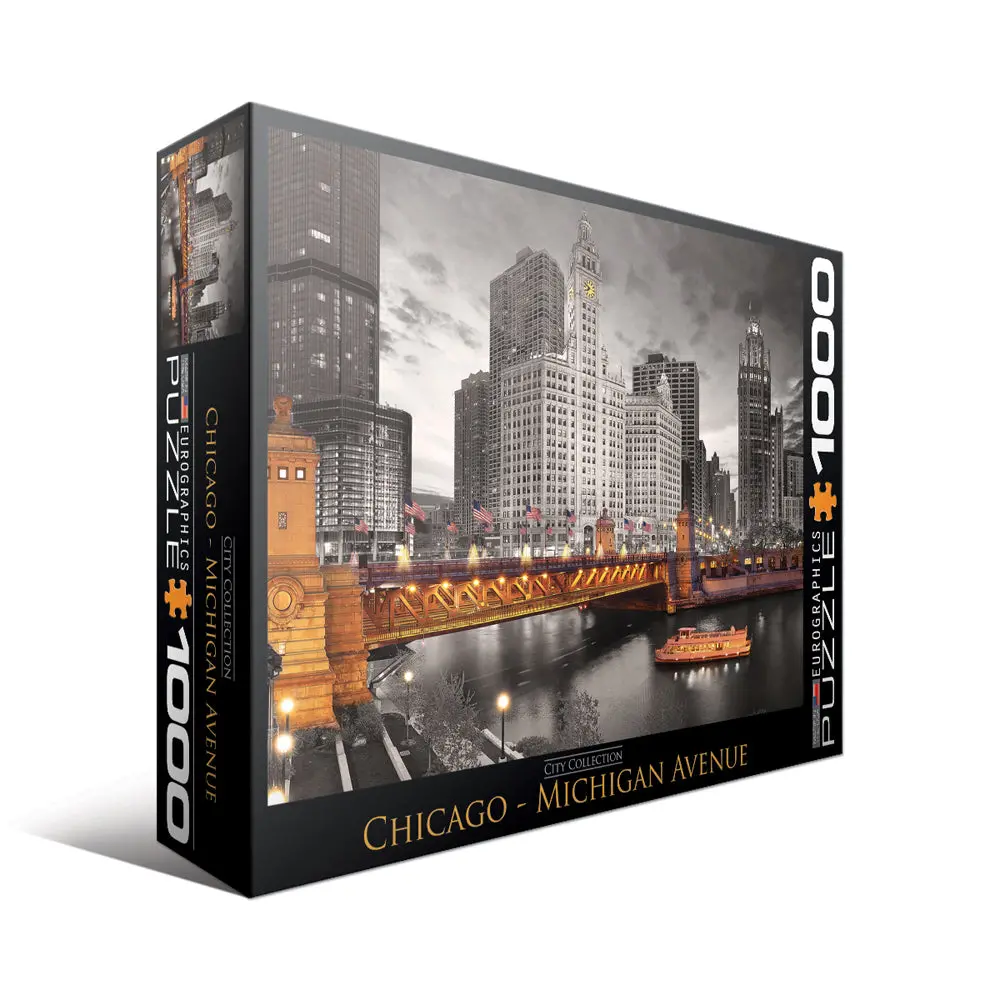 Eurographics Chicago Michigan Avenue Cityscape Jigsaw Puzzle - 1000 Pc 1