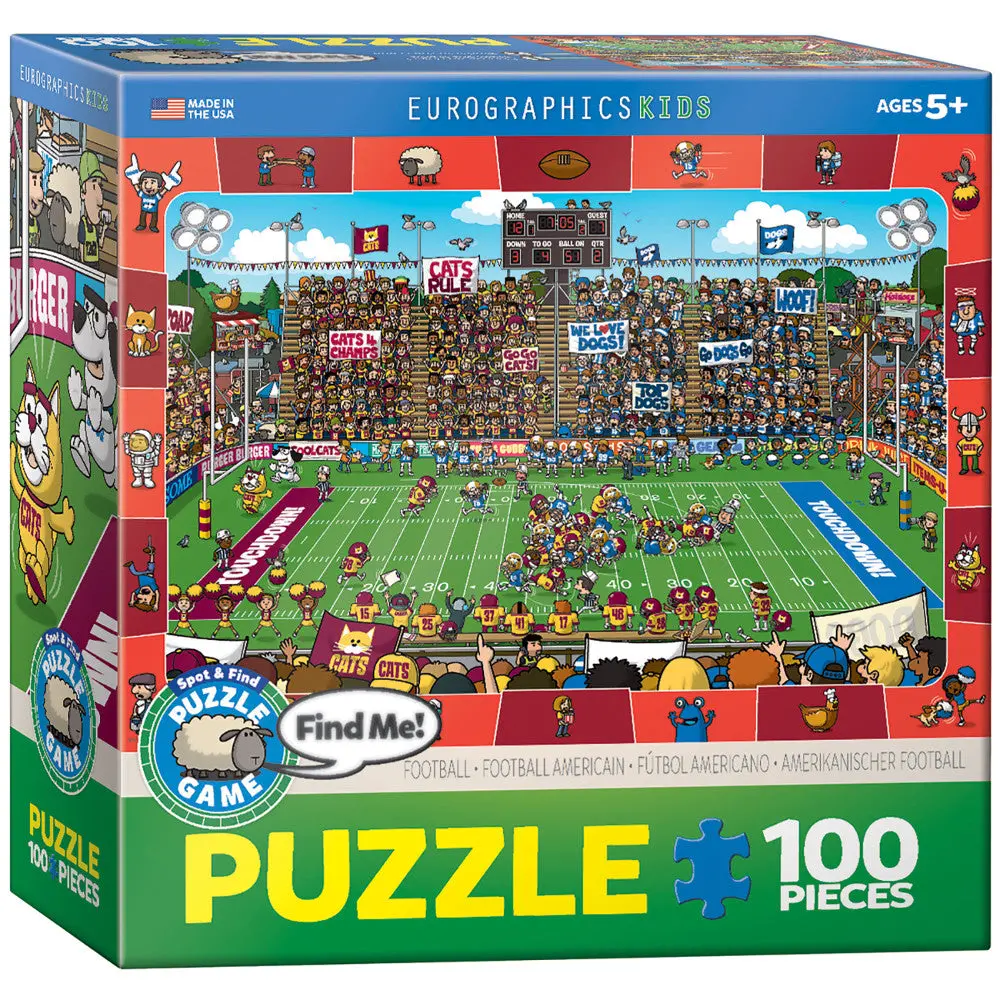 Eurographics Spot & Find Football Jigsaw Puzzle - 100 Pc 1