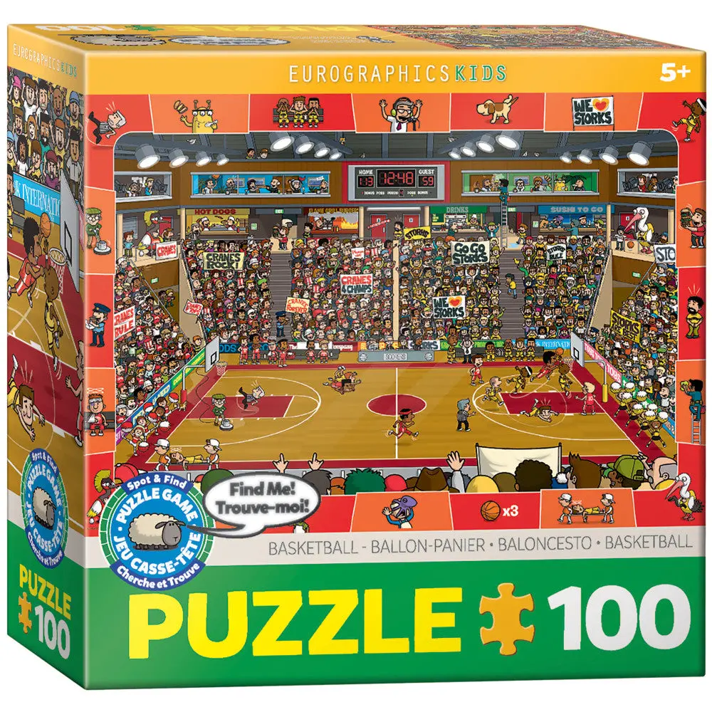 Eurographics Spot & Find Basketball Jigsaw Puzzle - 100 Pc 1