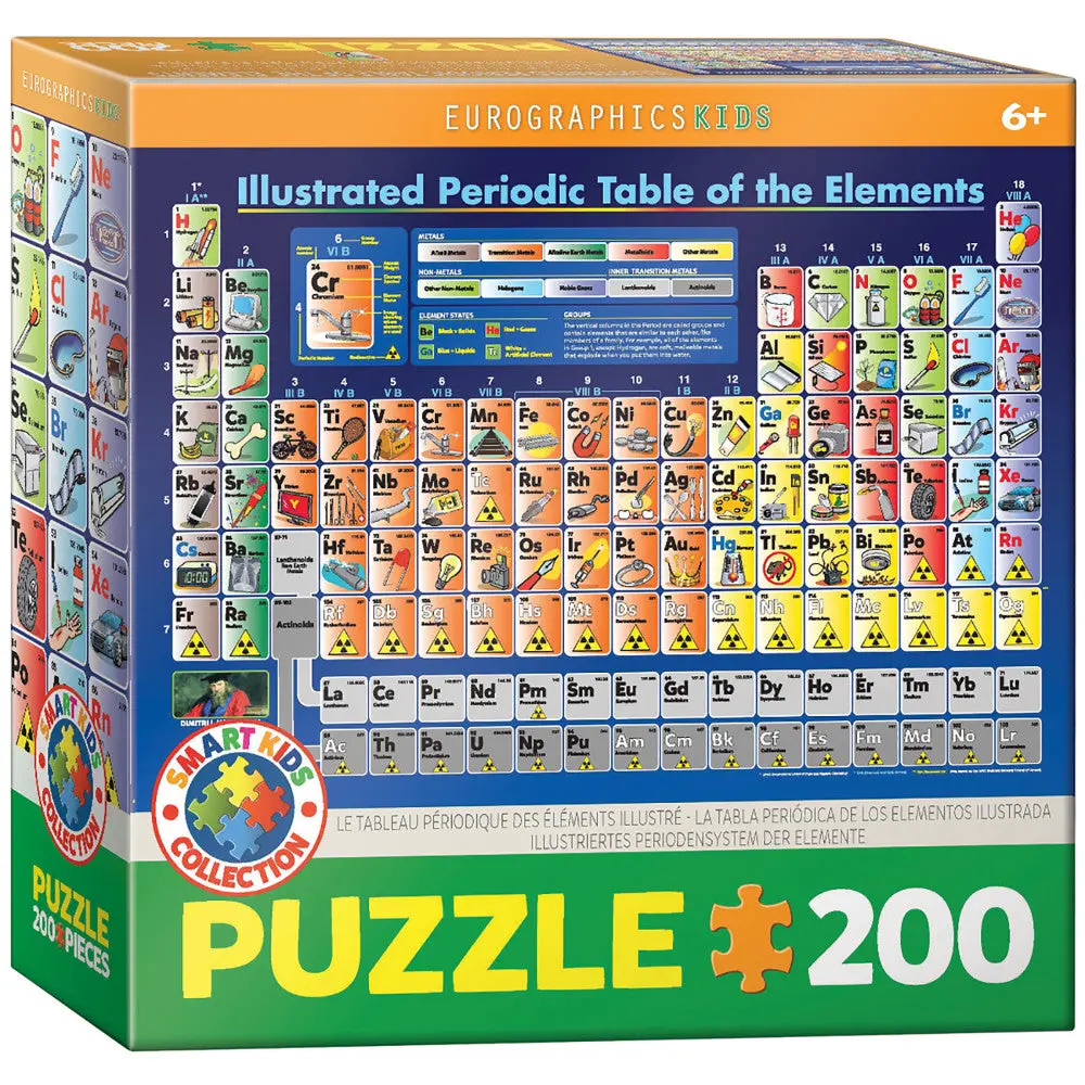 Eurographics Illustrated Periodic Table - 200 Pc Educational Jigsaw Puzzle 1