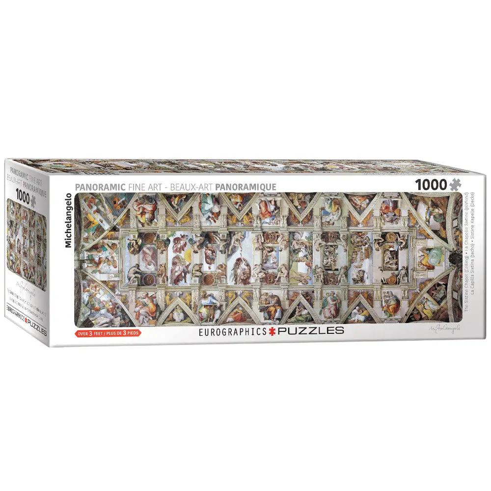 Eurographics Sistine Chapel Ceiling - 1000 Piece Panoramic Jigsaw Puzzle 1