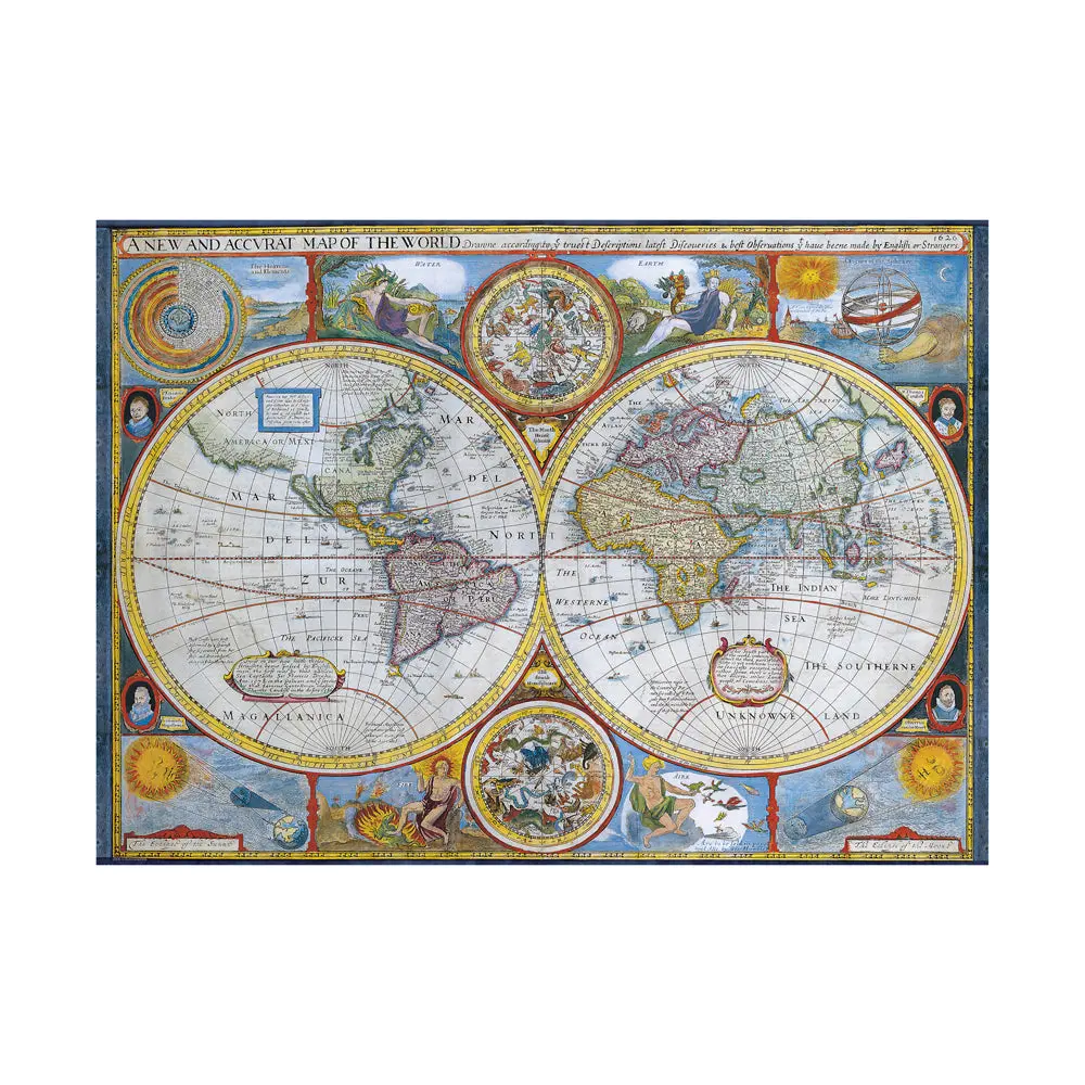 Educa Antique World Map Jigsaw Puzzle - 1000 Pc 1