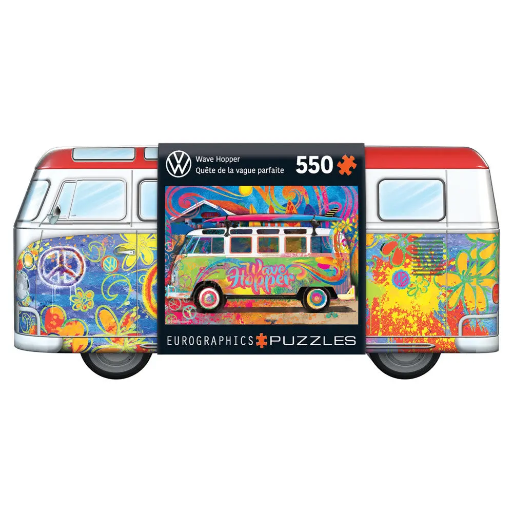 Eurographics Vw Wave Hopper Bus 550-Piece Puzzle In Collector's Tin 1