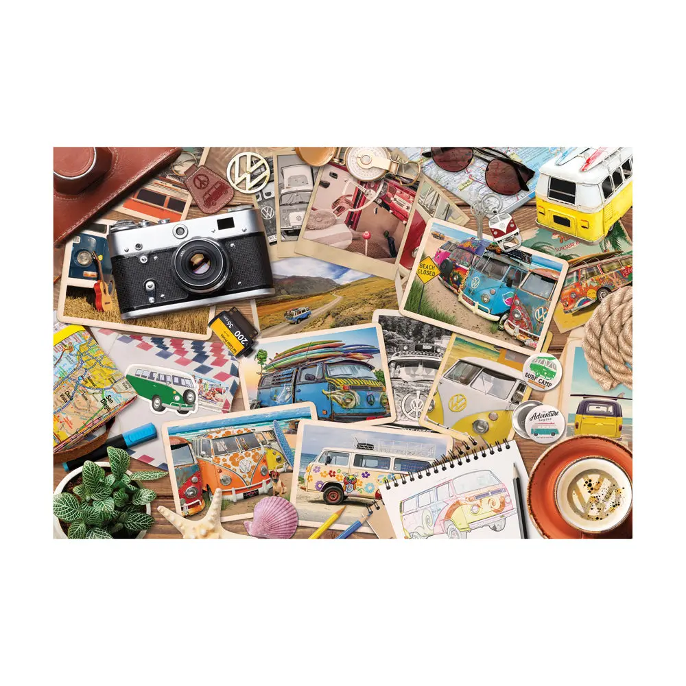 Eurographics Vw Road Trips Collectible Bus-Shaped Tin Puzzle - 550 Pc 1