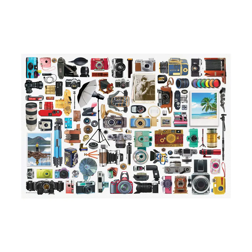 Eurographics Classic Cameras Shaped Tin Jigsaw Puzzle - 550 Pc 1