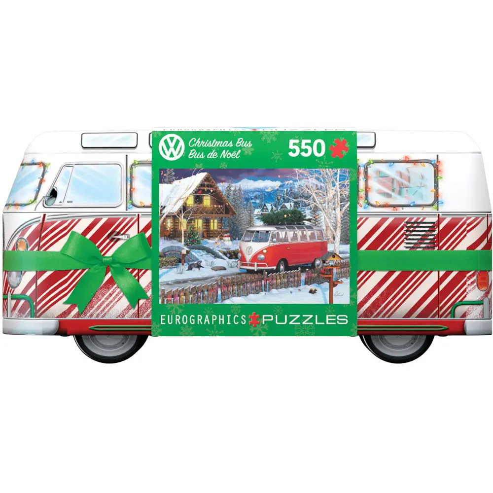 Eurographics Vw Christmas Bus Tin Puzzle - 550 Pc 1