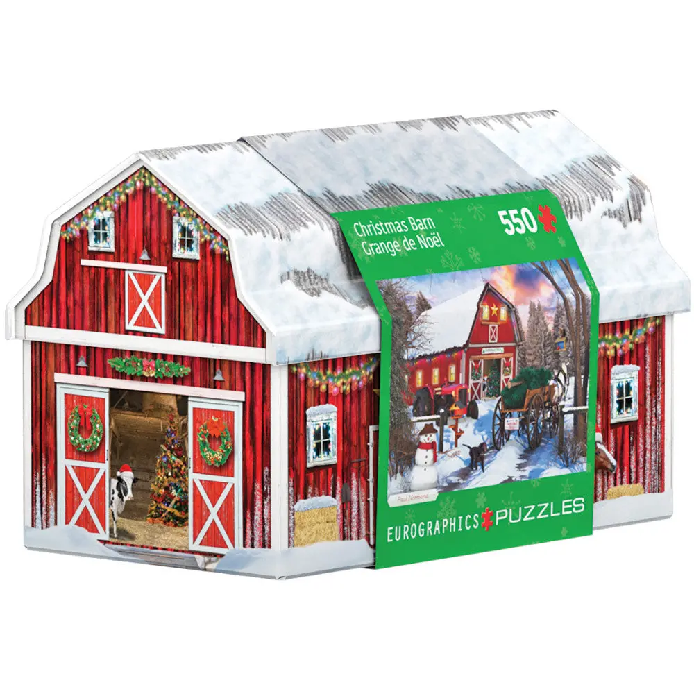 Eurographics Holiday Barn Collectible Tin Jigsaw Puzzle - 550 Pc. 1