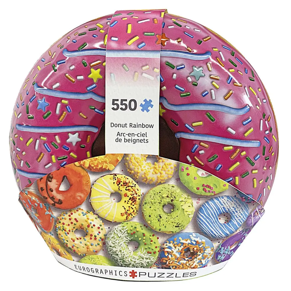 Eurographics Donut Rainbow Tin Jigsaw Puzzle - 550 Pieces 1