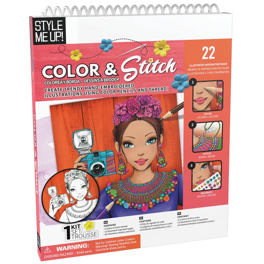 Style Me Up Color & Stitch Creative Art Kit For Kids 1
