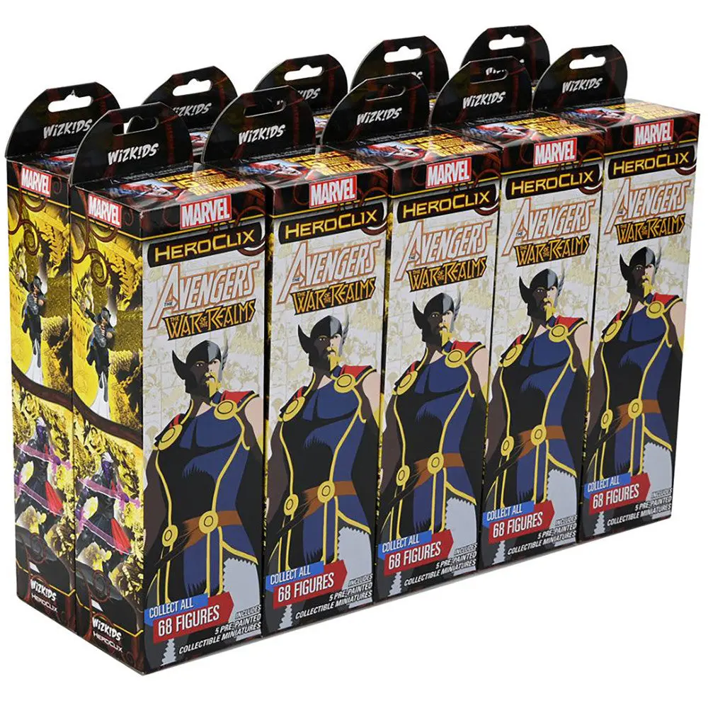 Wizkids Marvel Heroclix: Avengers War Of The Realms Booster Brick, 50 Mini Figures 1