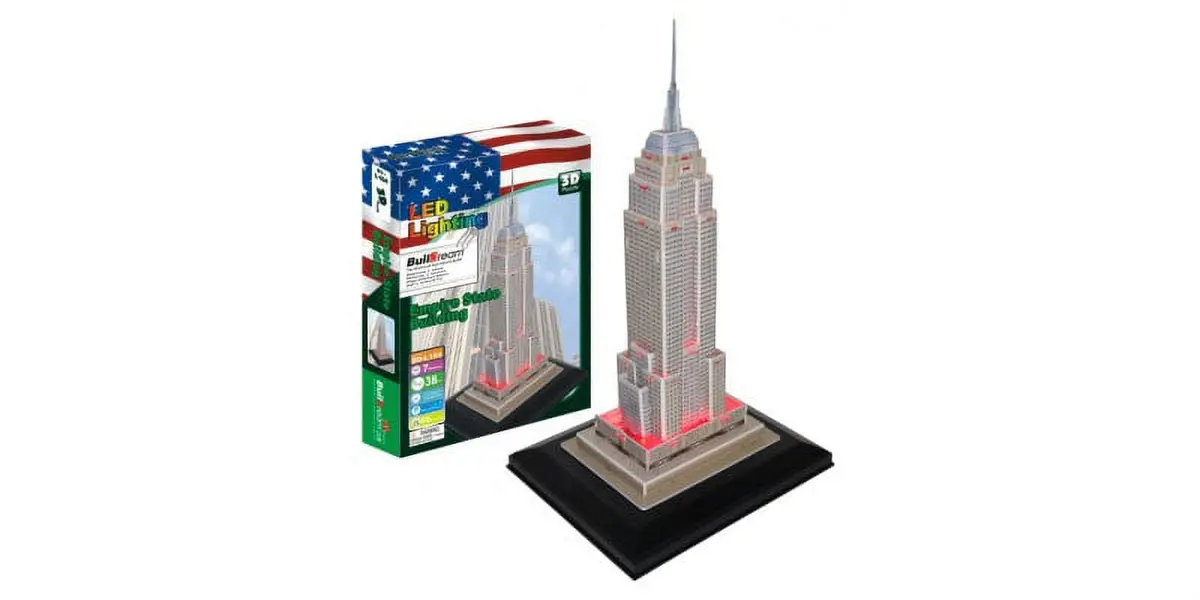 Buildream Empire State Building 3D Puzzle With Multicolor Led 1