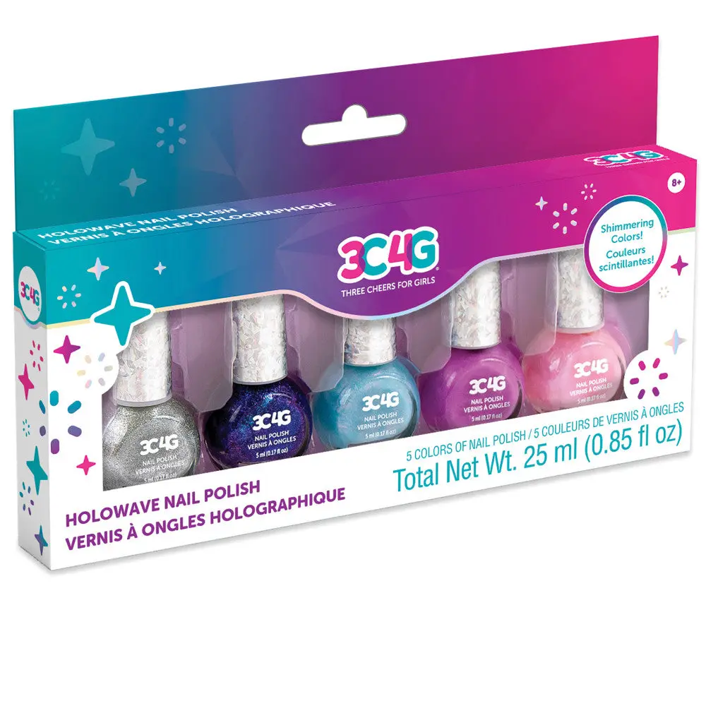 3C4g Holowave Vibrant Holographic Nail Polish Set - Multi-Color 1
