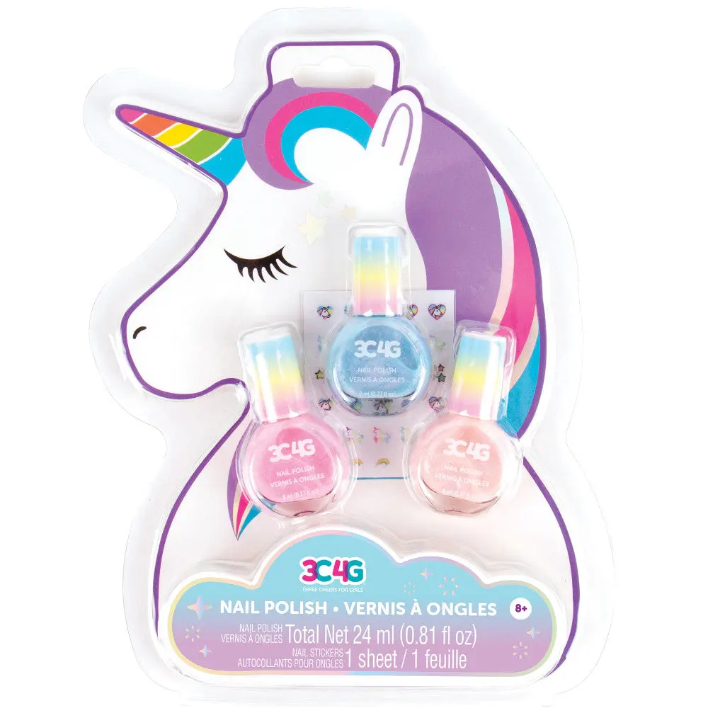 3C4g Unicorn Shimmer Trio Nail Polish Set - Pastel Holographic Shades 1