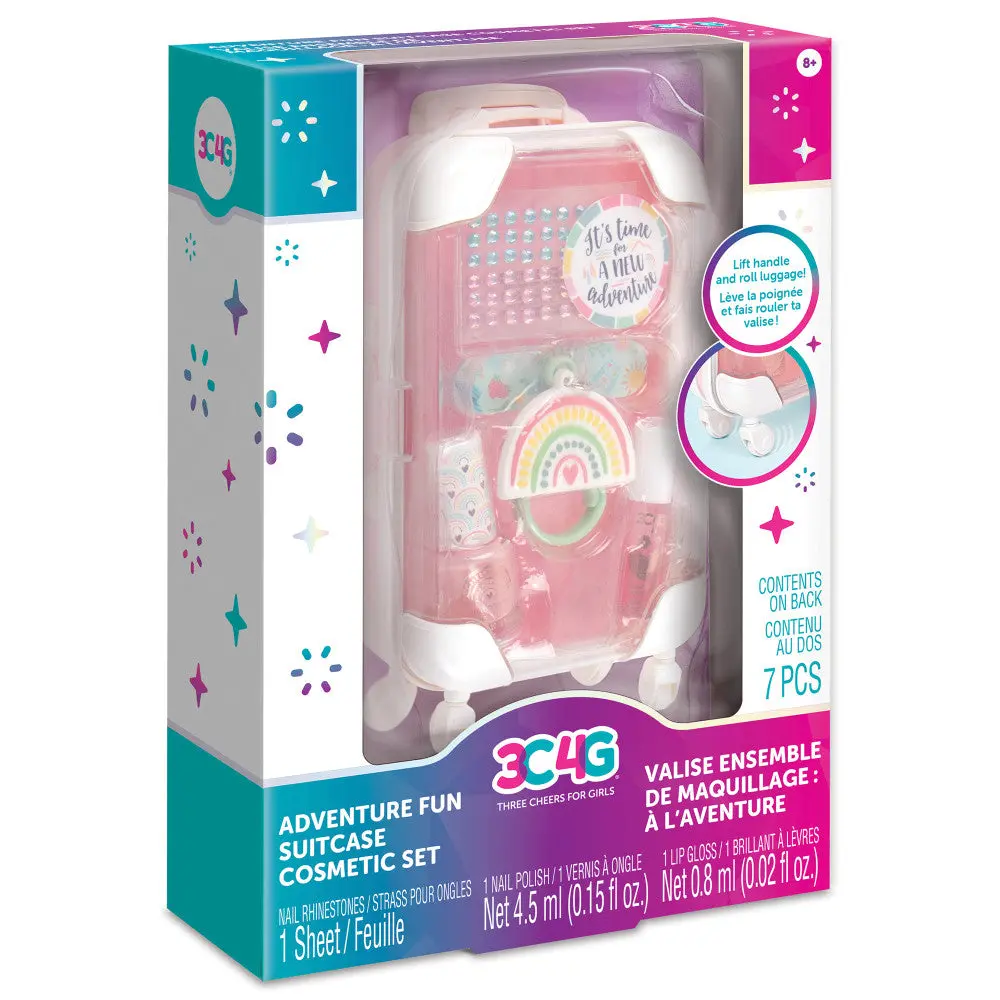 3C4g Adventure Rolling Suitcase Cosmetic Playset For Tweens 1