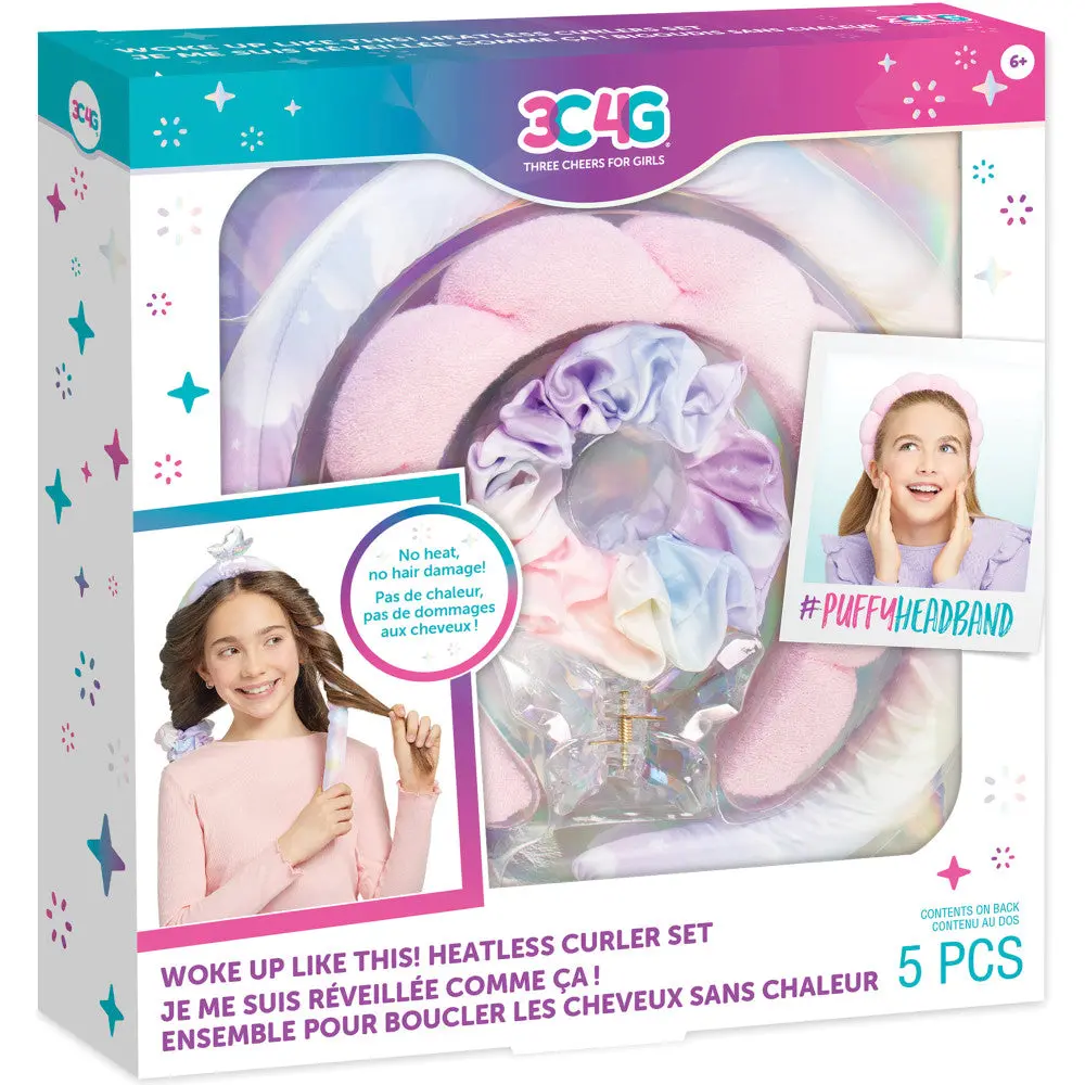 3C4g: Woke Up Like This! Trendy Heatless Curler Set For Kids - 5Pc 1