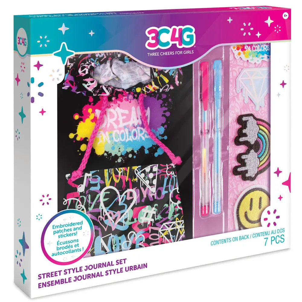 Three Cheers For Girls Street Style Graffiti Hoodie Journal Set With Gel Pens 1