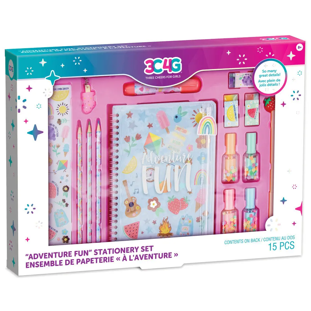 Three Cheers For Girls Adventure 15-Piece Stationery Set 1