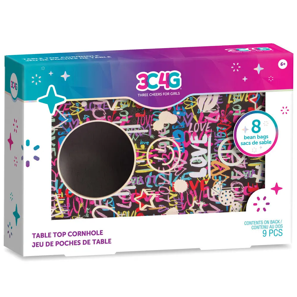 Three Cheers For Girls Graffiti Mini Tabletop Cornhole Game Set 1