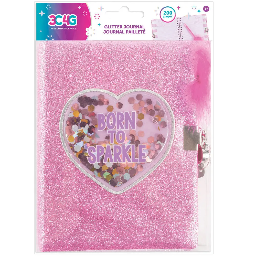 Three Cheers For Girls - Born To Sparkle - Glitter Locking Journal 1