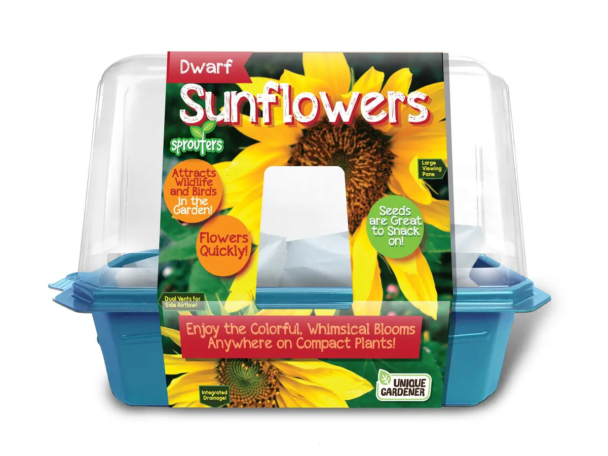 Unique Gardener Dwarf Sunflower Sprouters Kit 1