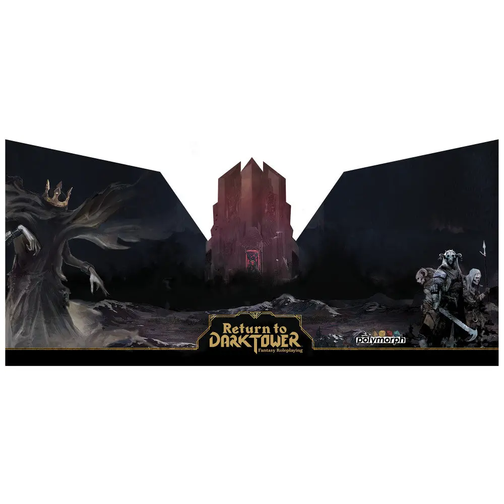 Return To Dark Tower: Deluxe Rpg Adversary Gm Screen With Gold Embellishments 1