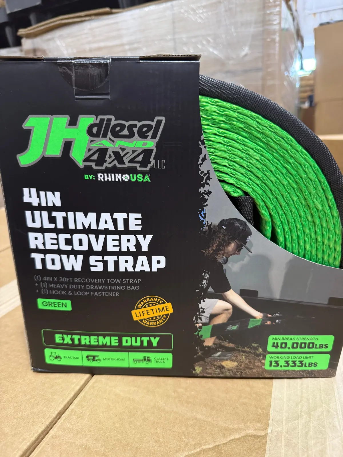Jh's Diesel 4In Ultimate Recovery Tow Strap 1