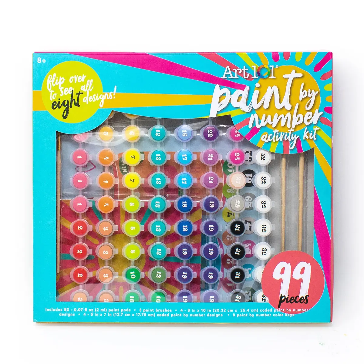 Art 101 Trendy Paint By Number 99-Piece Deluxe Activity Kit 1