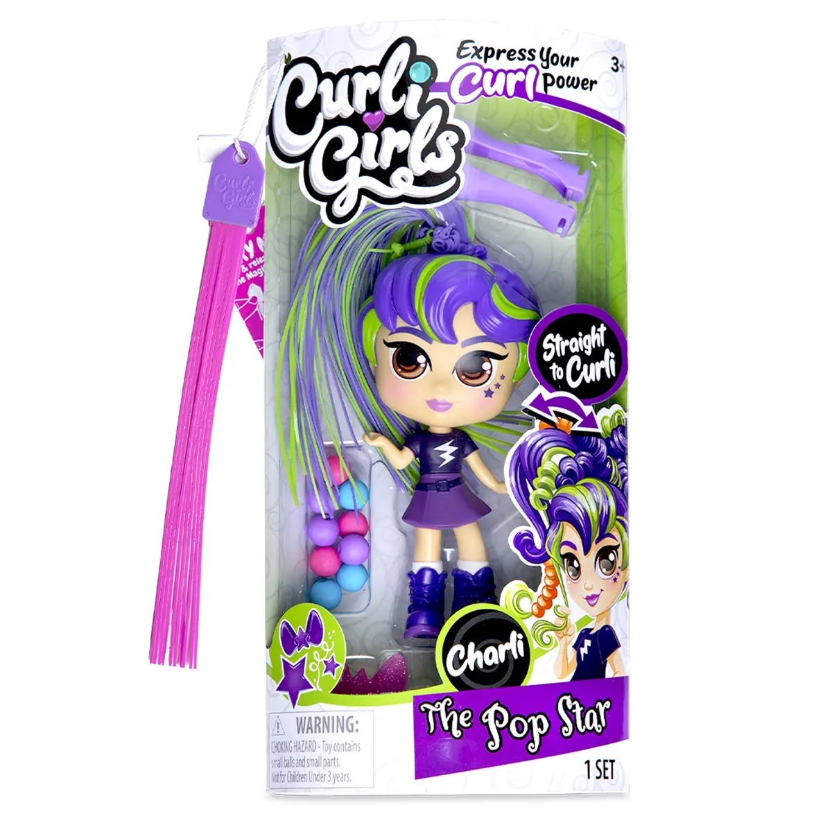 Curligirls Charli The Pop Star - Magicurl Hair Doll 1