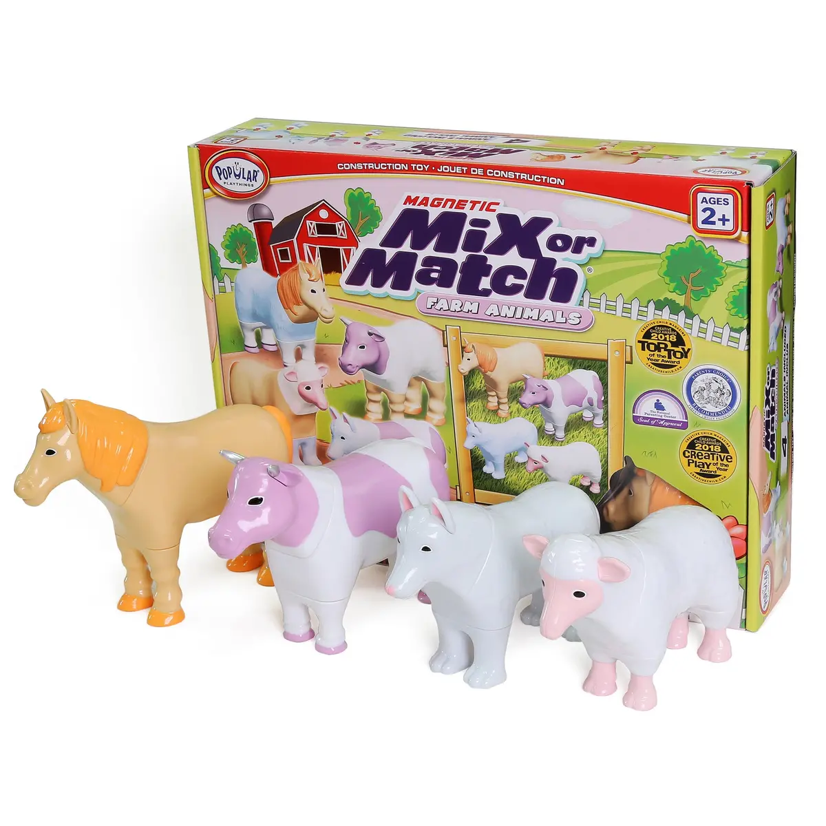 Popular Playthings Magnetic Mix Or Match Farm Animals Set In Pastel 1