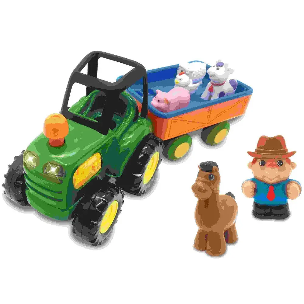 Kiddieland Light N' Sound Farm Tractor Playset With Animals 1