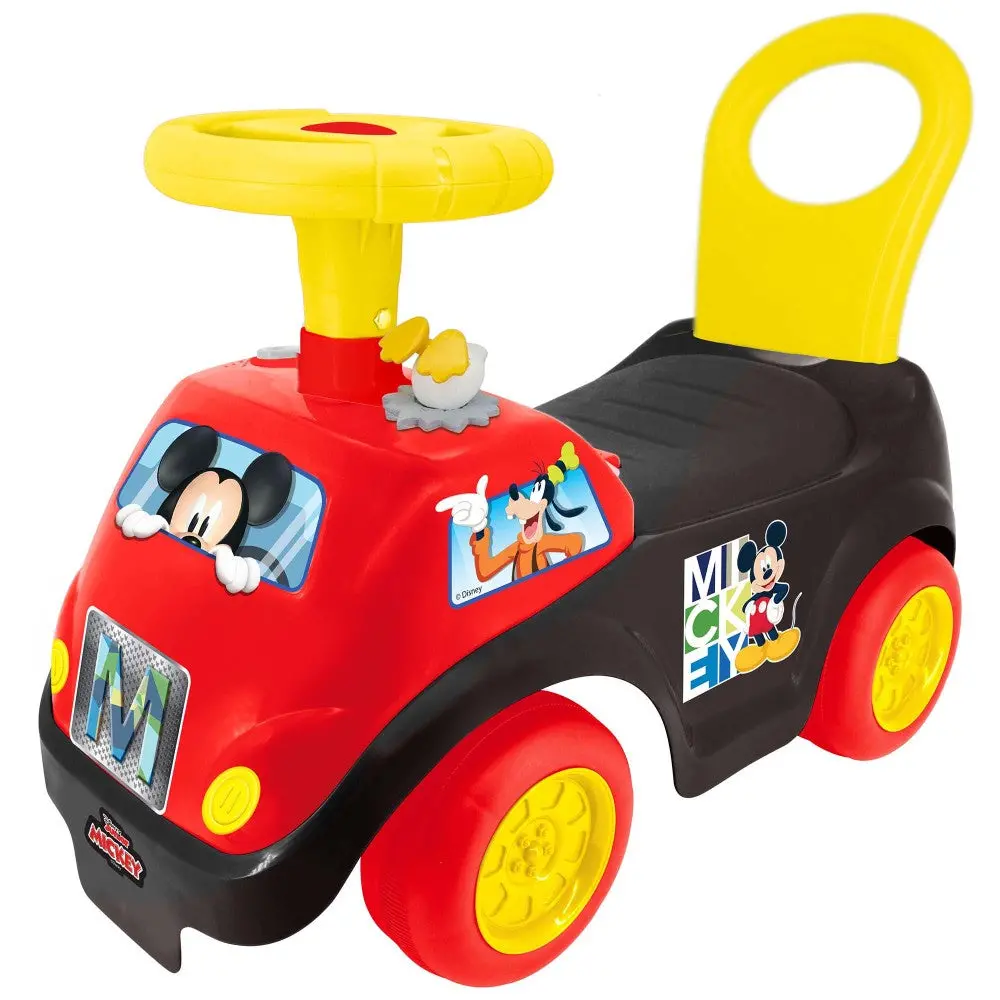 Kiddieland - Disney Mickey Mouse Lights 'N' Sounds Ride-On - Interactive Push Toy Car 1