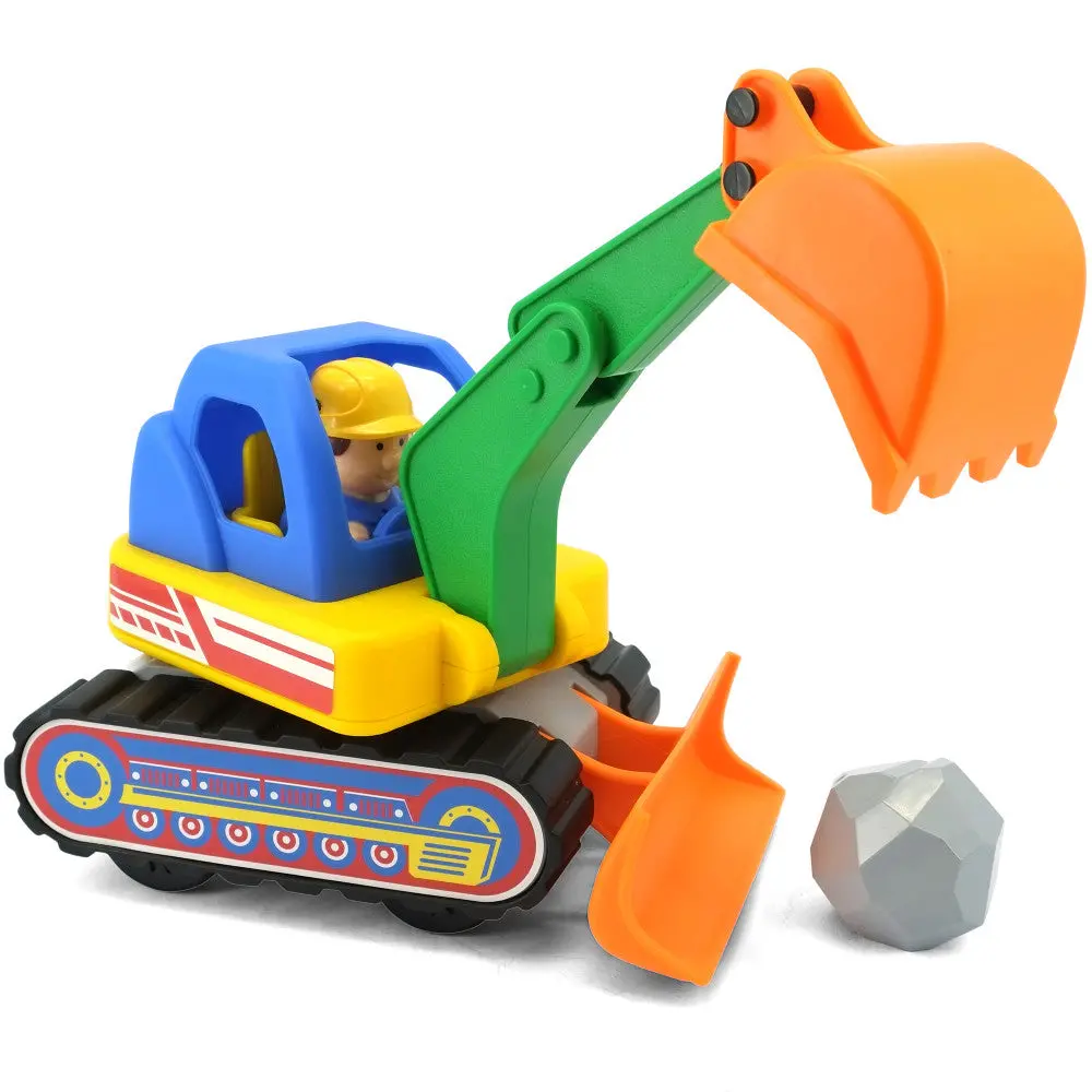 Kiddieland Light & Sound My First Excavator - Motorized Toy With Figure 1