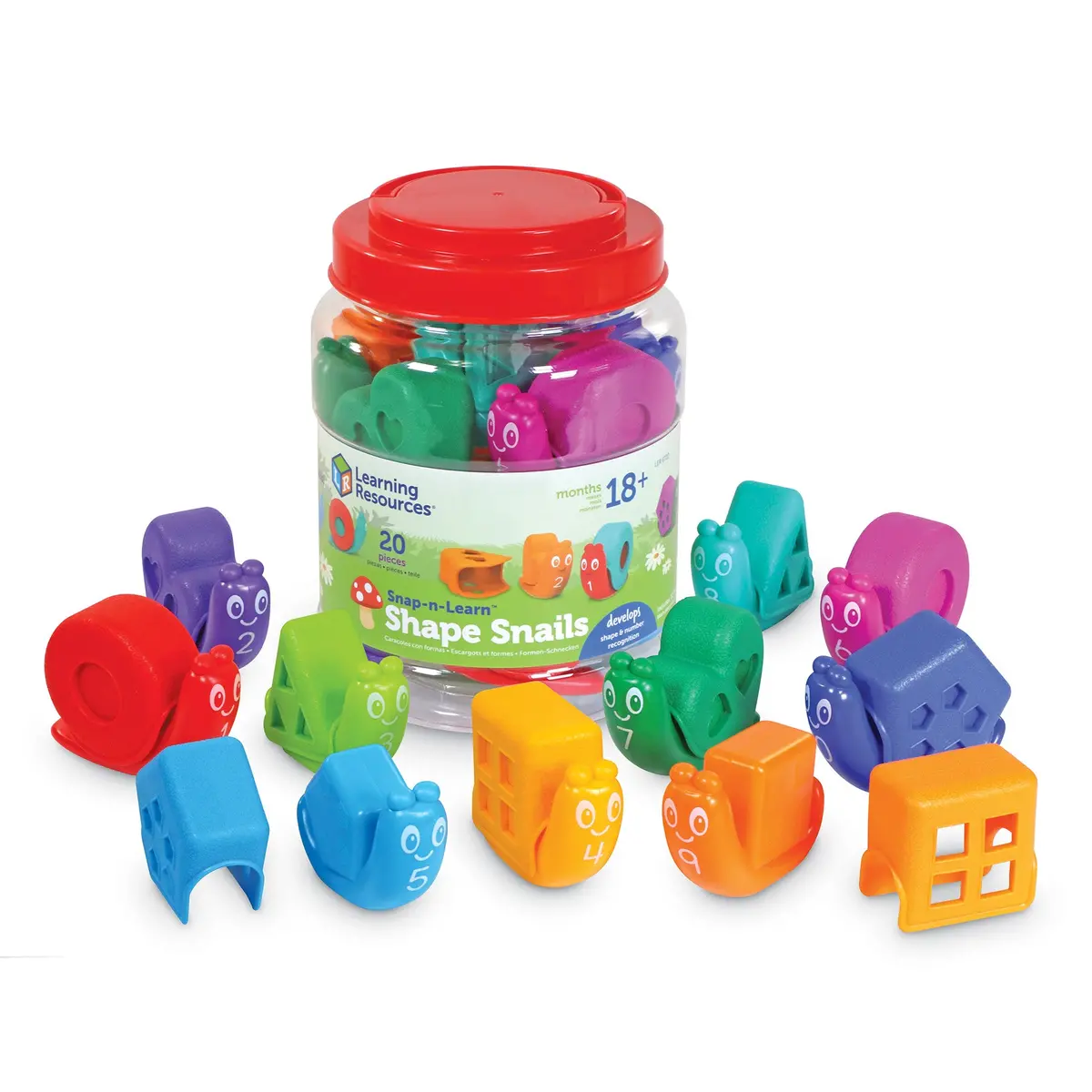 Learning Resources Snap-N-Learn Shape Snails - Educational Counting & Sorting Toy 1