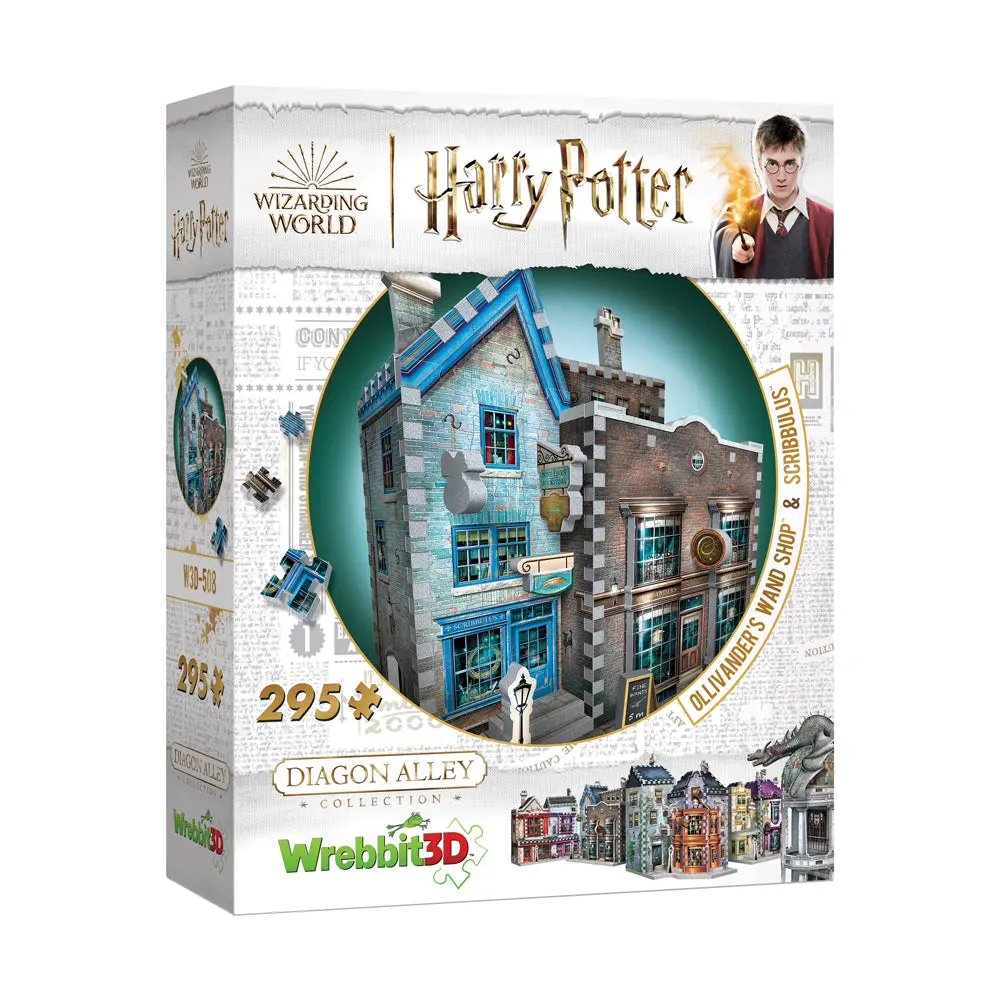 Harry Potter Diagon Alley Collection - Ollivander's & Scribbulus 3D Puzzle, 295 Pieces 1