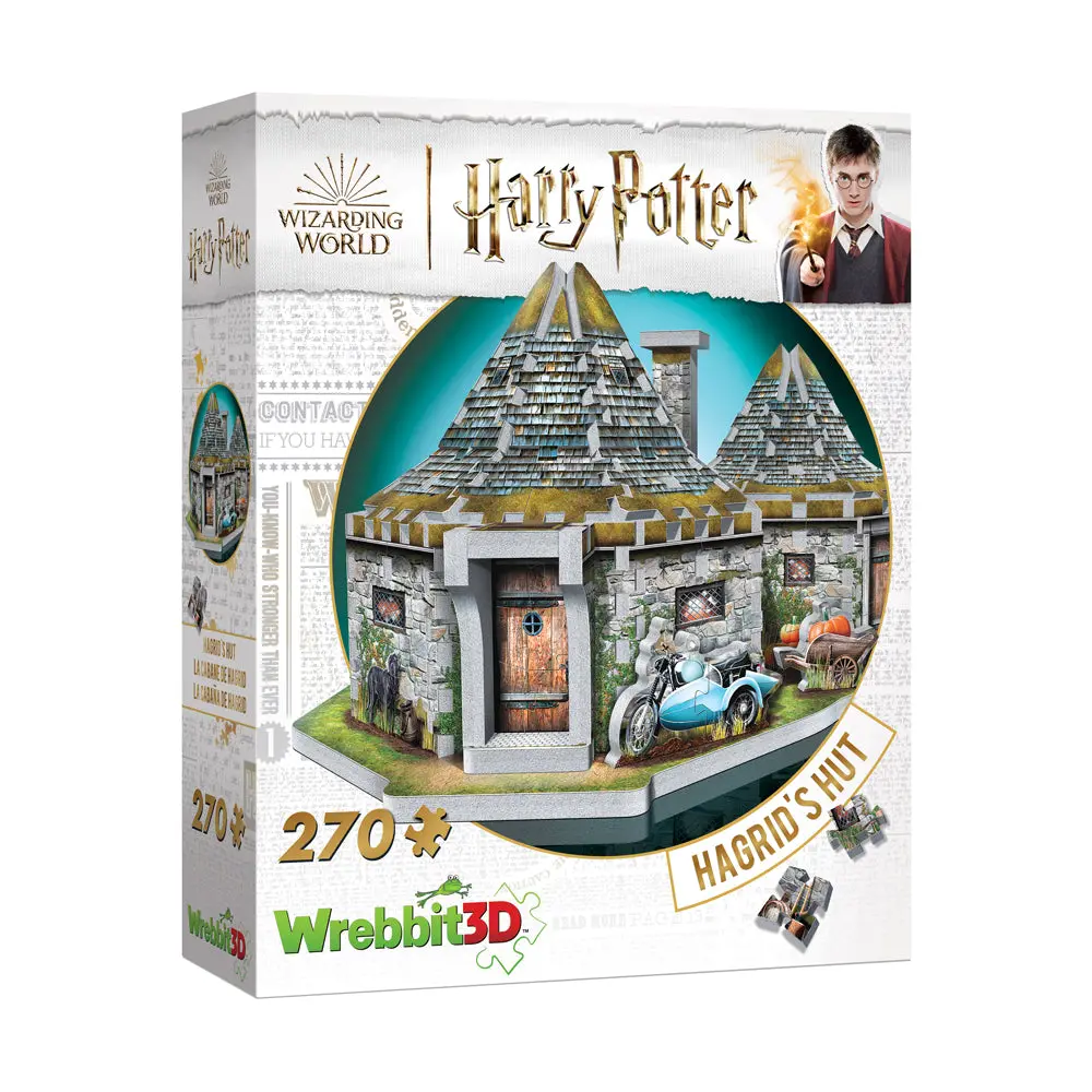 Wrebbit Harry Potter Collection - Hagrid's Hut 3D Puzzle, 270 Pieces 1