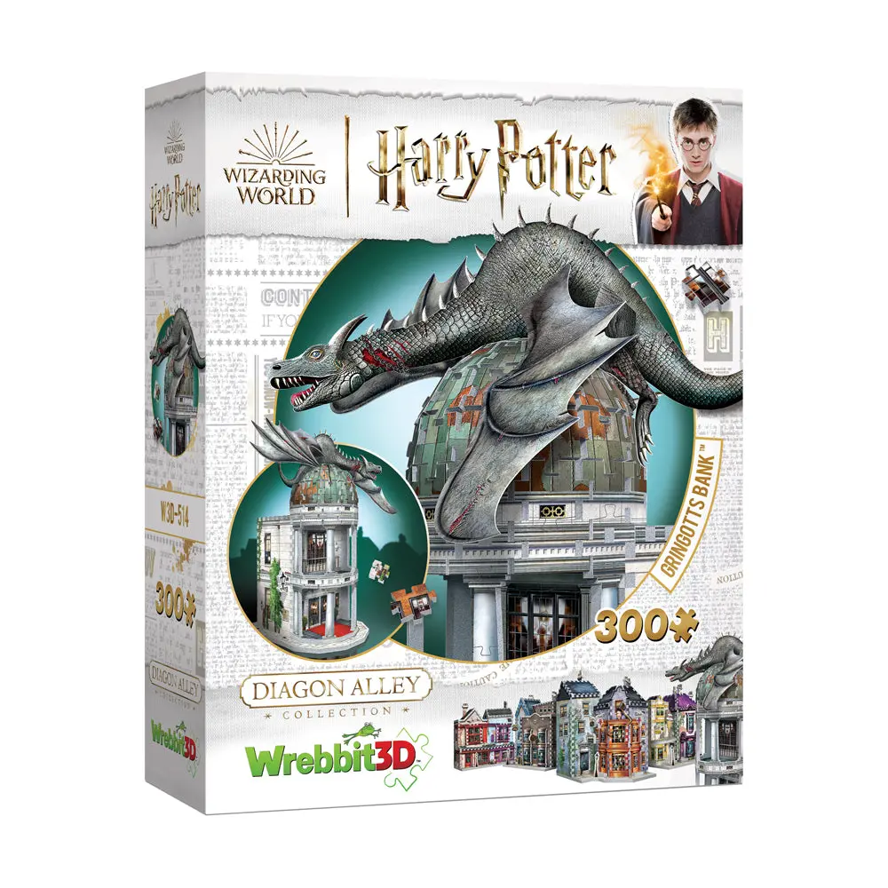 Wrebbit Harry Potter Diagon Alley Gringotts Bank 3D Puzzle - 300 Pieces 1
