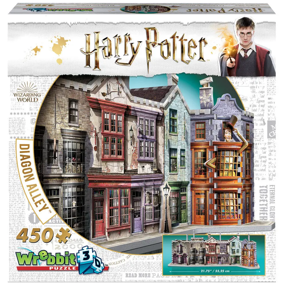 Wrebbit Harry Potter Diagon Alley 3D Puzzle - 450 Piece Set 1