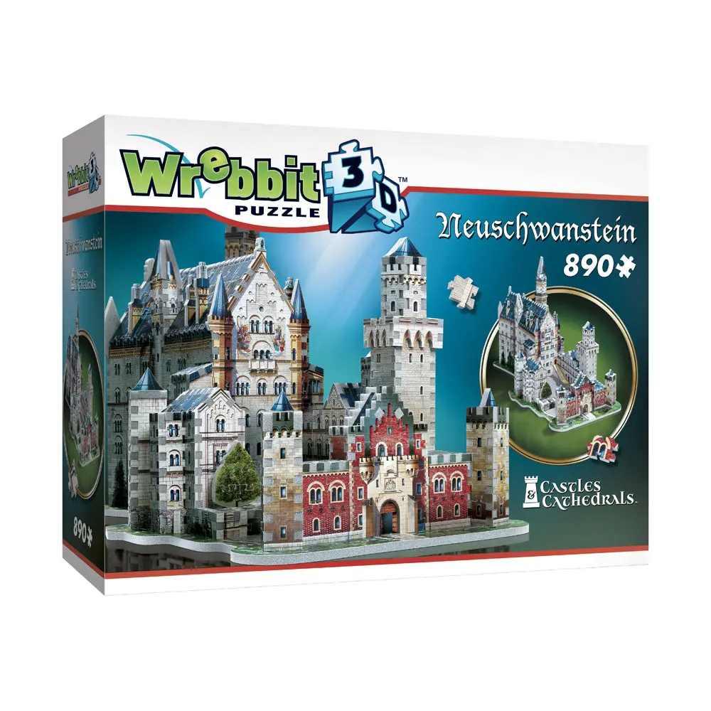 Wrebbit 3D Neuschwanstein Castle Foam Puzzle - 890 Pcs 1