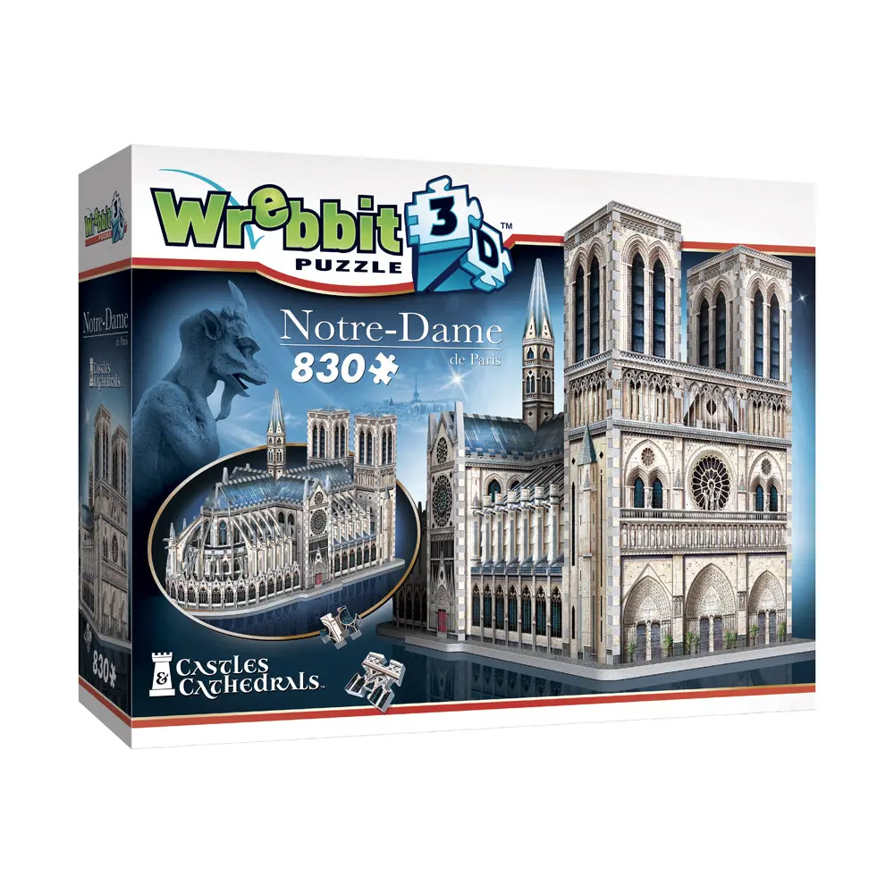 Wrebbit 3D Notre-Dame De Paris Cathedral Puzzle - 830 Pc 1