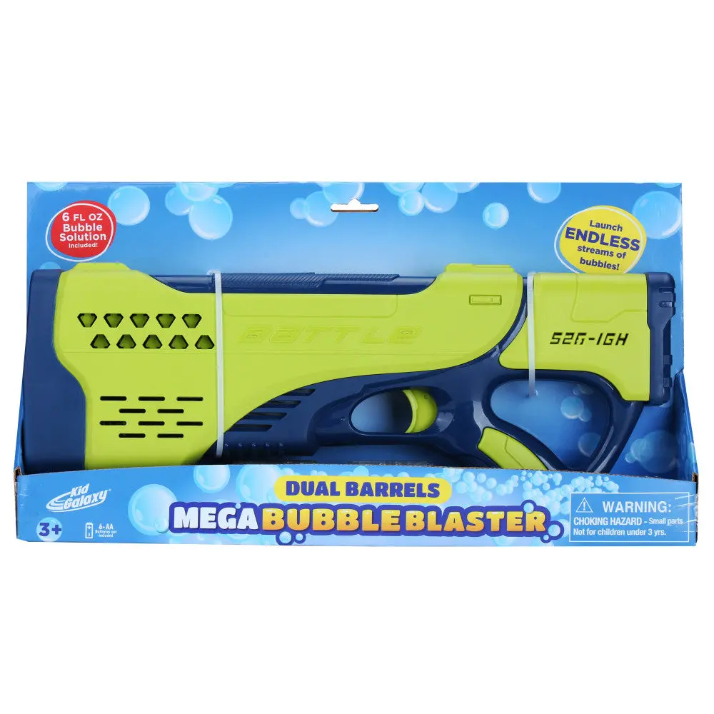 Kid Galaxy Dual Barrels Mega Bubble Blaster, Outdoor Bubble Toy For Kids, Ages 3+ 1