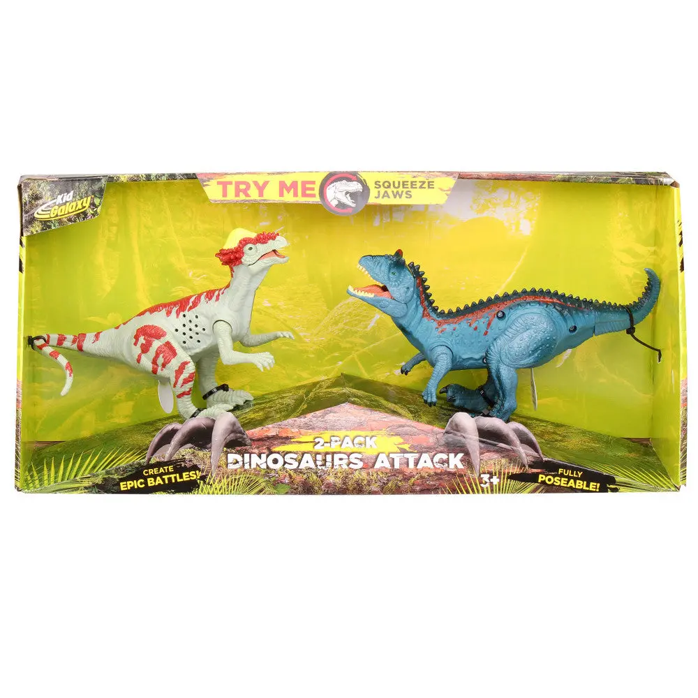 Kid Galaxy Dinosaur Attack Figures: Pachycephalosaurs & Carnosaurs 1