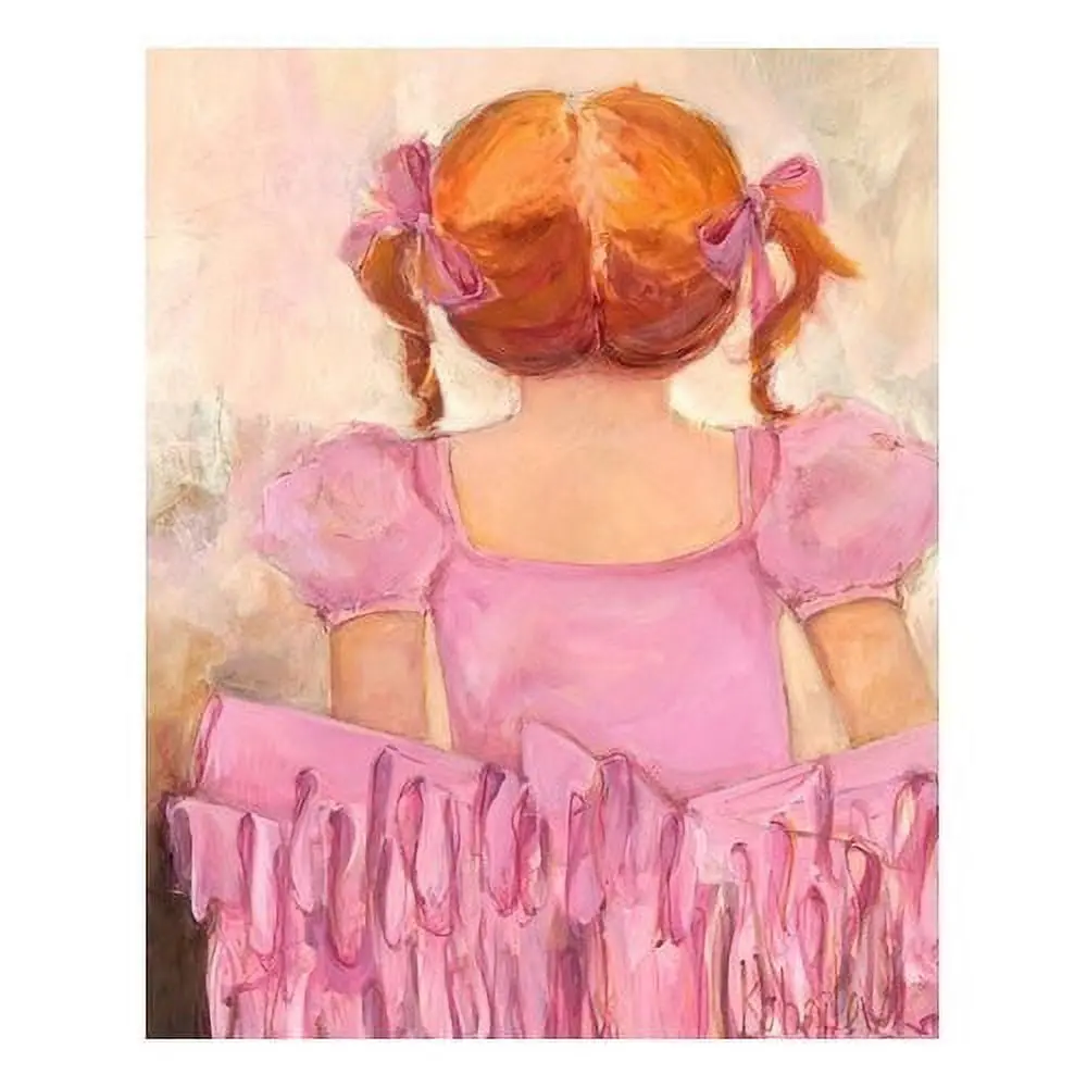 Oopsy Daisys Angelic Ballerina 14 Inch Mixed Media Wall Art - Red Haired 1