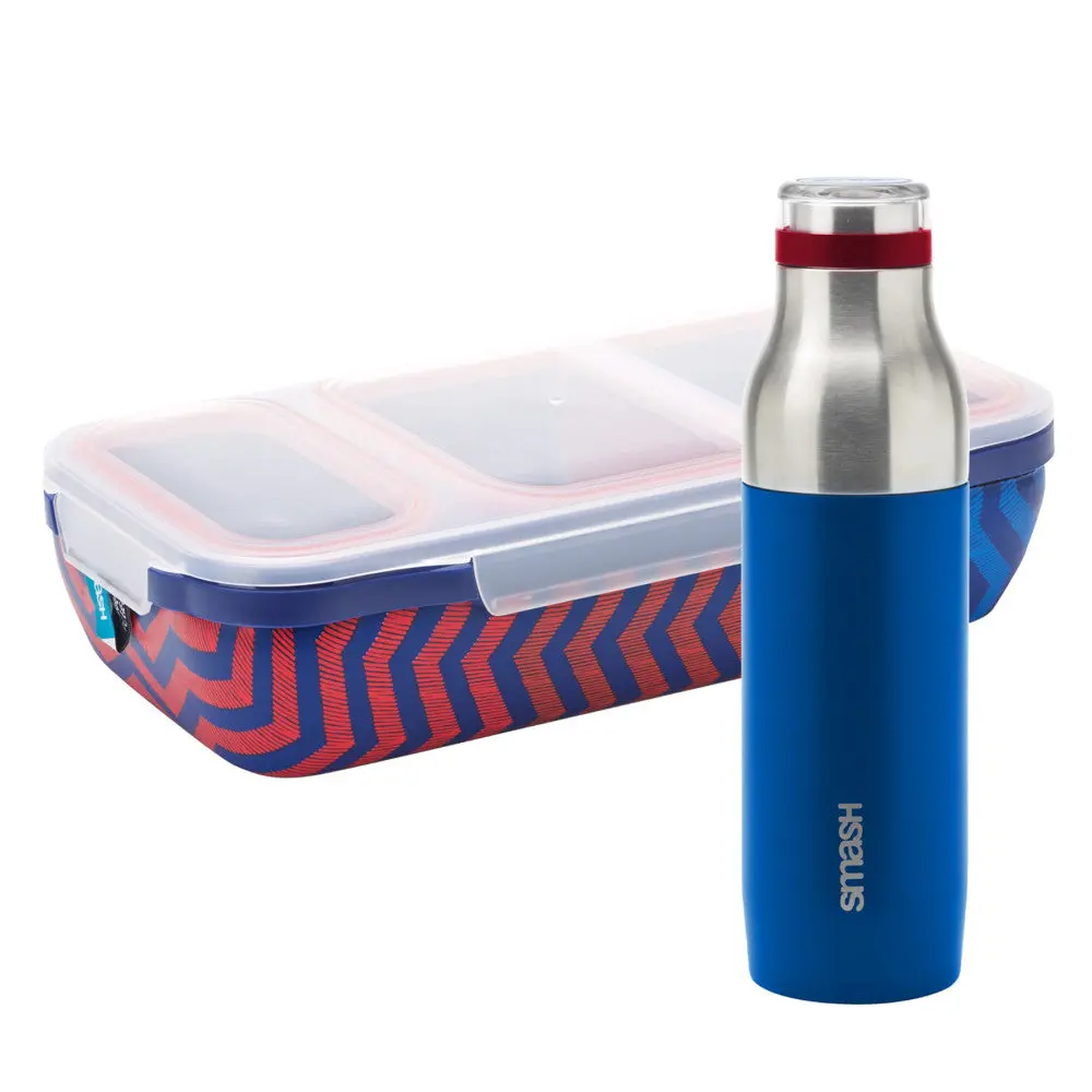 Smash Bento Switch-Up Lunch Box With Gradient Bottle - Leakproof, Adjustable Compartments 1
