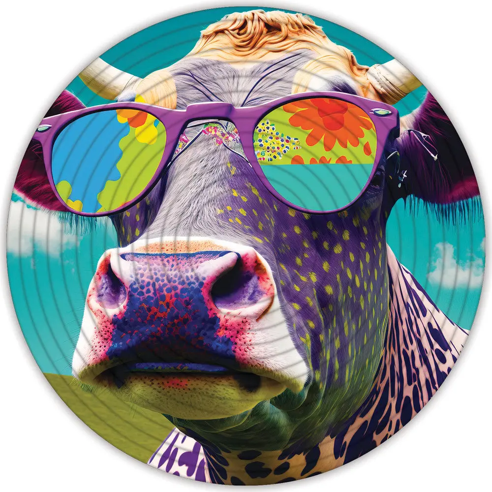 Spin Flip Double-Sided Puzzle - Hippy Dog & Cow, 14 Rings 1