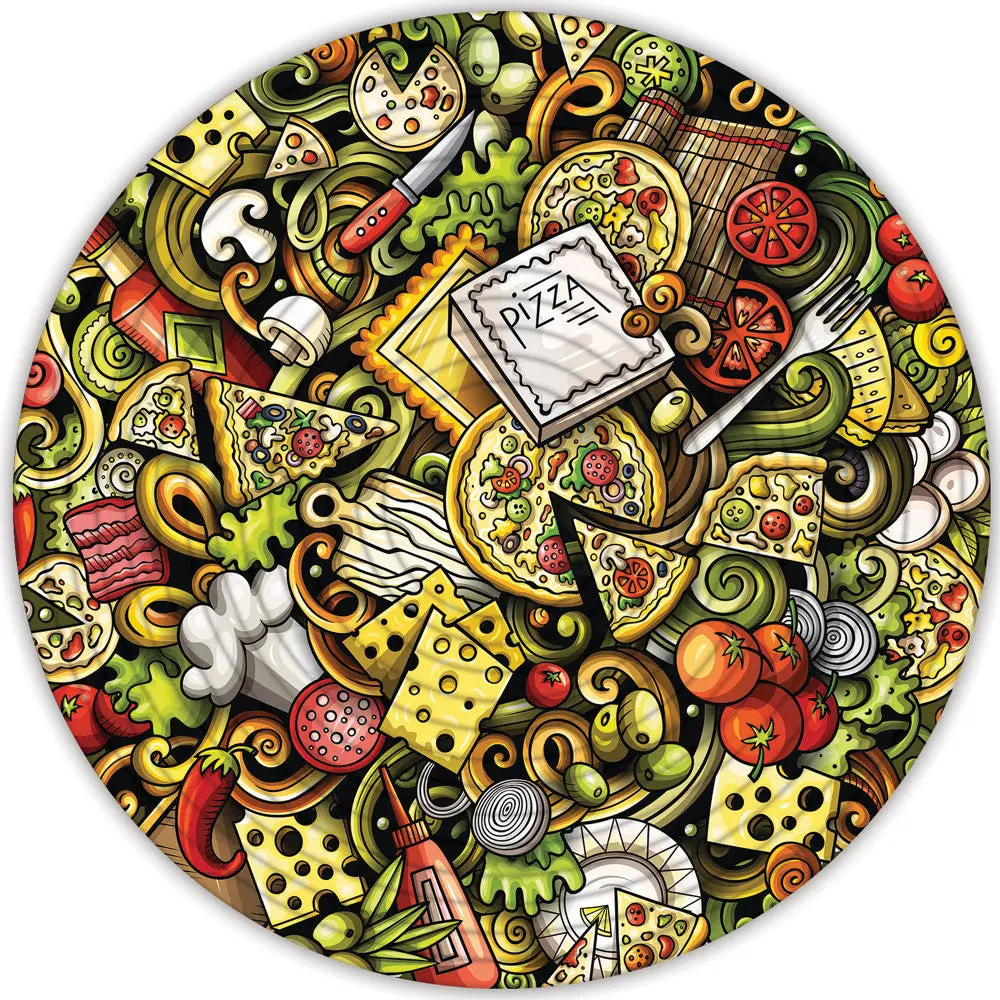 Spin Flip Dual-Themed Concentric Puzzle - Ice Cream & Pizza - 14 Rings 1