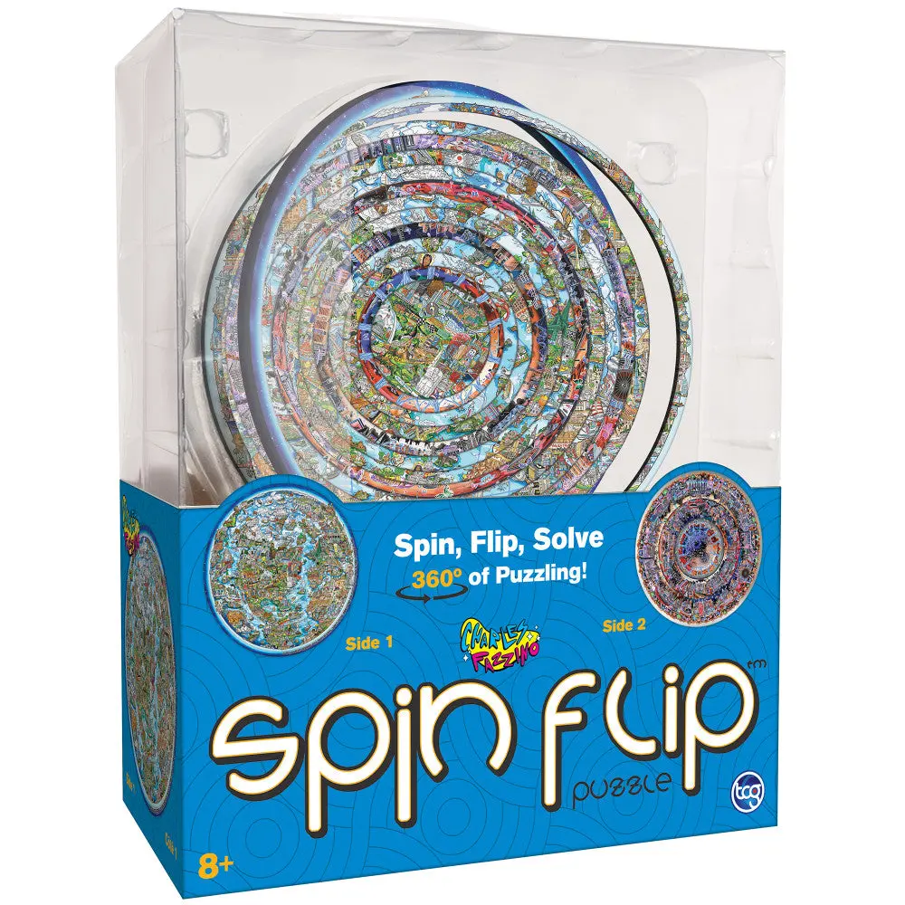 Charles Fazzino 14-Ring Spin Flip Double-Sided Art Puzzle 1