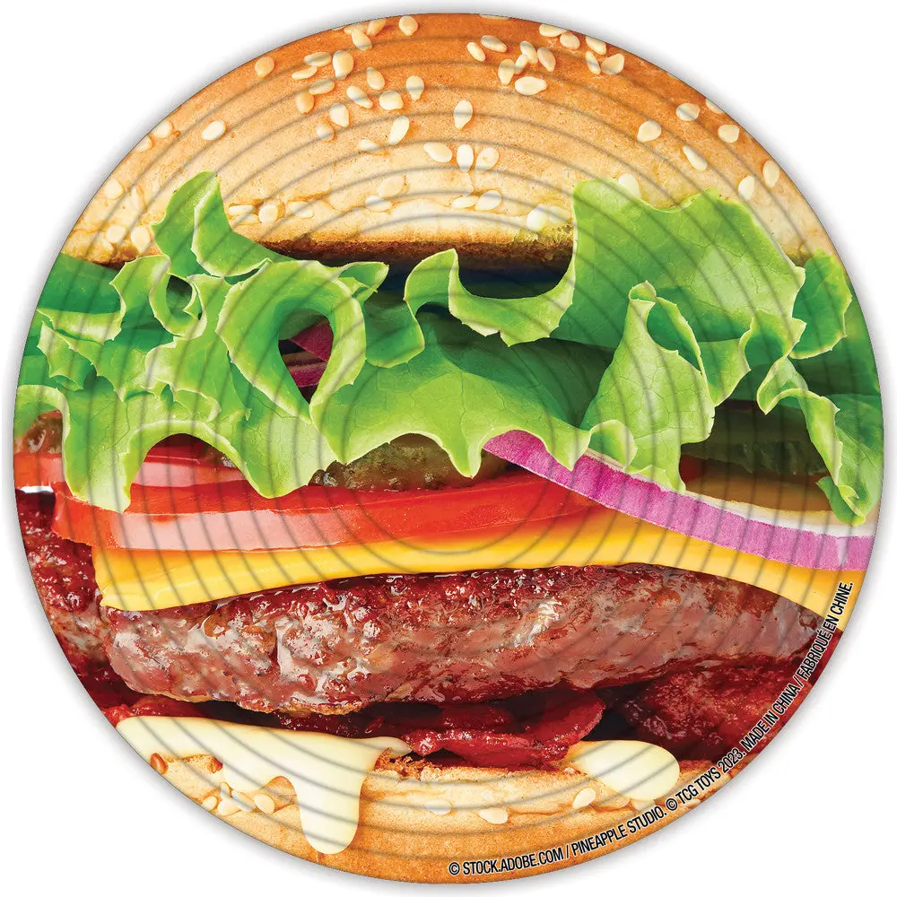 Spin Flip Puzzle: Burger & Fries - 14 Rings - Double-Sided Challenge 1
