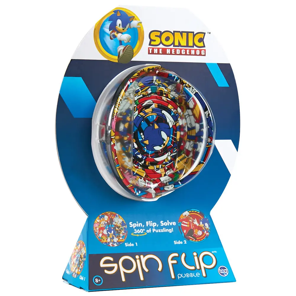 Sonic Spin Flip Double-Sided Puzzle - 12 Ring Brain Teaser 1