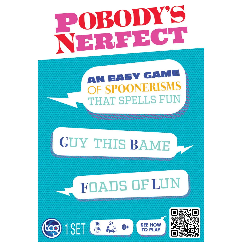 Longshore Pobody's Nerfect Game - Party Game With 300 Spoonerism Cards 1