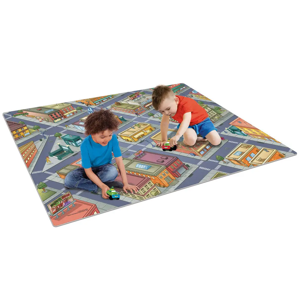 Imaginmat Jumbo Tmnt Floor Playmat With 2 Toy Cars, 47X61 Inches 1
